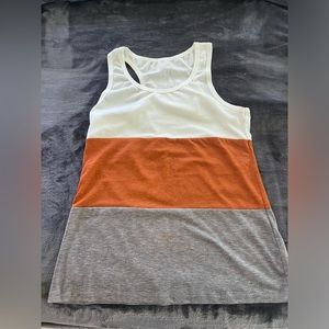 Color block tee back tank